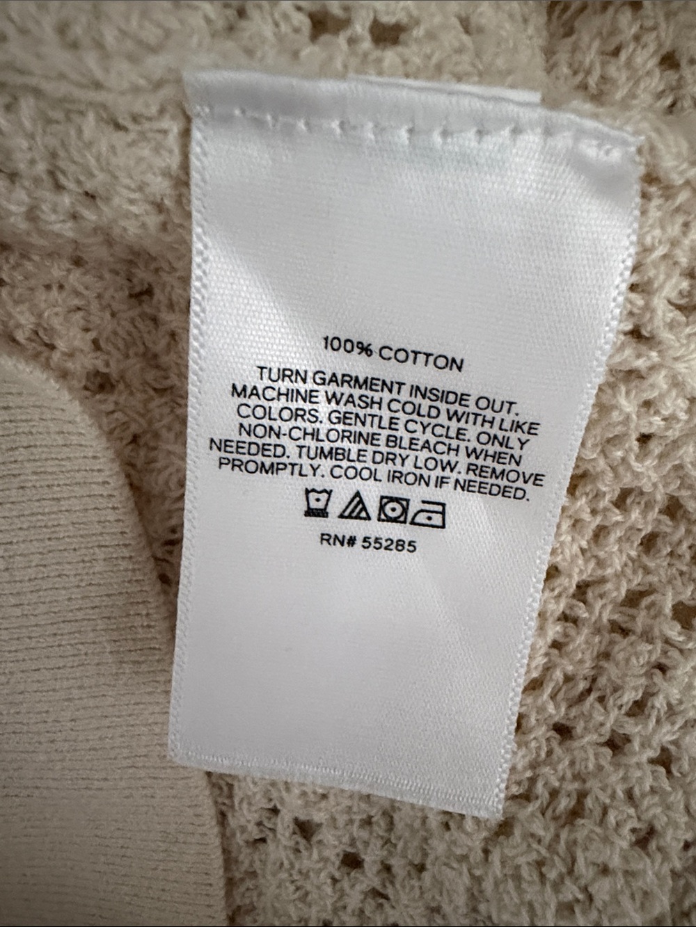 Express Textured Geo Crochet Cotton Short Sleeve Shirt - Picture 10 of 10
